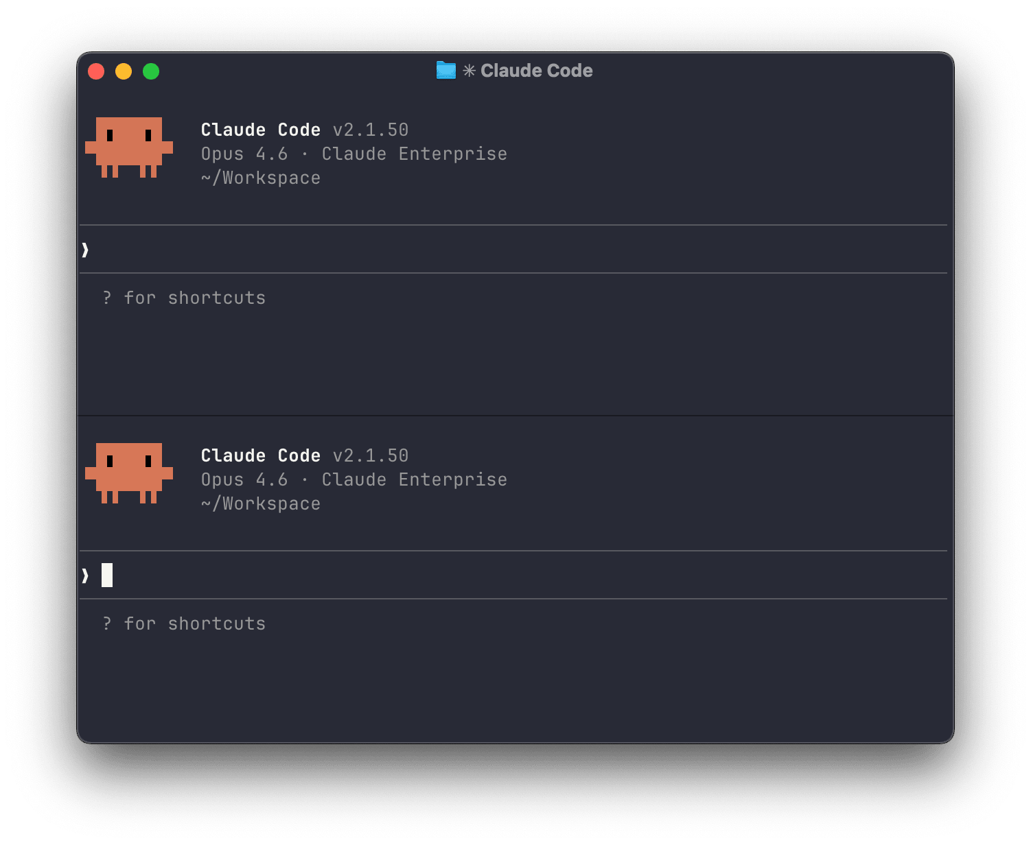 Claude Code 2.1.50 的终端界面